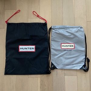 Hunter Boots Black & Grey Backpack Travel Storage